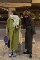 IN choose u woolen cashmere coat women 2021 Winter new Korean version of cotton padded medium length coat