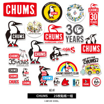 Personality outdoor chums brand stickers notebook tablet mobile phone skateboard guitar travel box stickers