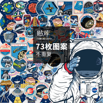 73 NASA Space Program astronaut cartoon stickers Laptop water cup Guitar skateboard tablet stickers