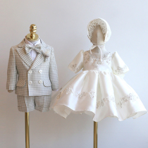 High-end childrens costumes girls dresses summer Foreign Air cute flower children wedding baby girls princess skirts