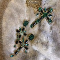 (G home) Custom retro Gothic Gothic glazed crystal cross suit 1180 deposit 680