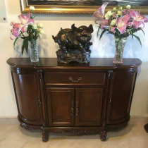 American solid wood porch cabinet entrance screen cabinet European living room against wall storage TV cabinet restaurant Tea side cabinet