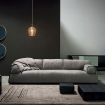 baxter hardsoft leather sofa Villa imported furniture custom Italian modern light luxury