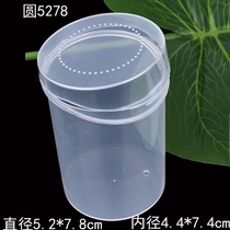 PP round box toothpick box translucent clamshell plastic cylinder cotton sign cylinder round 5278 gourd powder bashing box packaging box