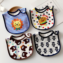 Export Japan baby cotton bib waterproof bear baby saliva towel newborn anti-spit milk bib eating bag
