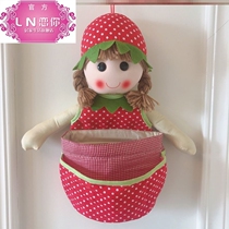 Cartoon hanging bag creative storage bag wall hanging door rear bed small items fabric bedroom sundries storage bag