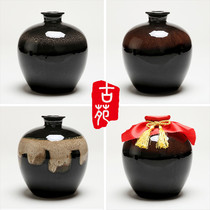 Guyuan 3 ceramics 5 pounds Yixing wine bottle wine altar wholesale earth pottery kiln bubble wine jug White wine yellow wine wine wine jar
