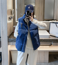 Couple Clothes 2021 Autumn Winter New Korean Edition Yankees Size Corduroy Down Jacket Vest Womens Outer Coat