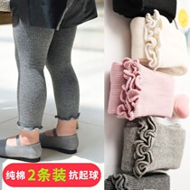 Girls leggings spring and autumn thin cotton open file big pp baby pantyhose foreign wear childrens baby bottling socks