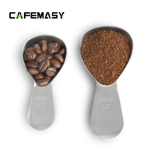 Coffee bean spoon Stainless steel measuring spoon Long handle 10g 15g thickened measuring bean spoon Milk tea spoon measuring spoon Coffee powder spoon