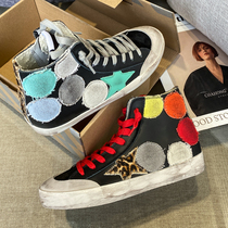  Small dirty shoes womens high-top 2021 new mandarin duck black inner increase old stars retro casual dirty board shoes tide