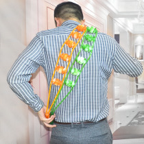 Back strip massager back opening artifact cervical vertebra whole body rich bag waist massage can pull meridian health care equipment
