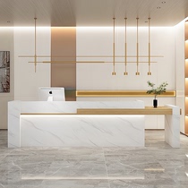 Imitation marble Hotel company front desk Reception desk Counter Training institution Clothing store Beauty salon cashier bar