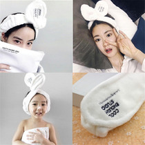 Korean cute ears wash face hair band She is very beautiful Ko Joon-hee with sports makeup hair band female headdress
