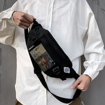 Canvas chest Bag Mens Tide brand shoulder bag mens sports shoulder bag leisure boys running bag students oblique cross small bag women