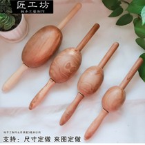 Large and small roller type burning wheat hammer oil walking hammer burning selling mallet to make roasted wheat skin rolling pin solid wood dumpling household