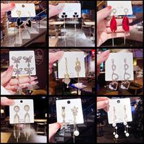 2021 New wave length stream Souring earrings South Korea 925 silver needle ear accessories Inburst ear clip brief ear nail woman
