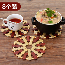 10 bamboo vegetable mats heat insulation mats table mats coasters bowl mats anti-scalding pots bamboo mats household placemats
