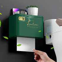 Bathroom toilet paper box toilet tissue box toilet paper placement box pumping paper free punching waterproof wall-mounted shelf
