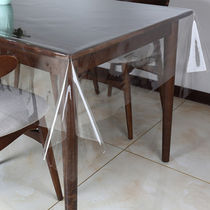 Ultra-thin sagging soft glass pvc table tablecloth plastic tablecloth waterproof and anti-hot disposable rectangular coffee table mat