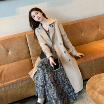 Windcoat jacket Girl 2022 Spring clothes new medium long style small sub pop advanced senses Inn Wind Spring and autumn coat