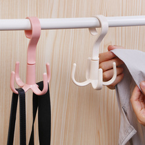 Multifunctional clothes hook four hook hook toilet bathroom kitchen Nordic clothes adhesive hook fitting room punch-free