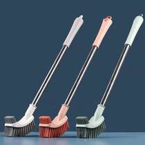 Soft rubber toilet brush no dead corner stainless steel can be hung cleaning brush soft hair cleaning brush long handle