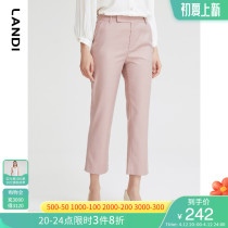 LANDI Blue Ground Fall New Pink Minima Commute West Pants Woman Casual Conspicuously Slim Feet Suit Long Pants