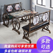 Theme restaurant Qing Bar coffee Western restaurant dining milk tea shop barbecue restaurant card seat sofa table and chair combination