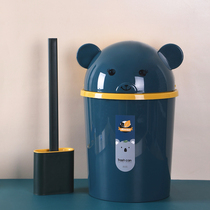 Toilet household deodorant paper basket with lid trash can cute cartoon flap large living room bedroom covered toilet