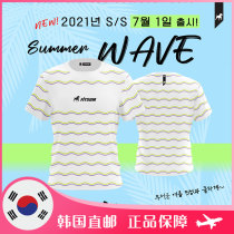 2021 spring and summer FITSUM Korean badminton clothes top men and women wave stripes sports quick-drying air-permeable short sleeves
