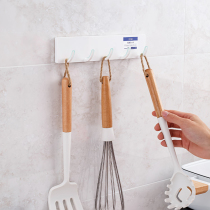 Japan ASVEL-free kitchen adhesive hook wall hanging pole holder kitchen rack spoon shovel storage rack
