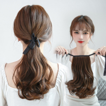 Wig female summer ponytail short ponytail pear flower roll short curly hair low ponytail thin strap wig braid ponytail