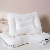  New knitted cotton massage pillow pillow core cotton childrens single neck pillow household adult cervical spine pillow 48*74