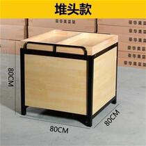 Wooden cabinet fruit c shop vegetable shelf display pile head Commercial Mid Island End 1 2 m display cabinet free combination