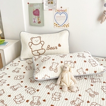 (floral face cat) Milk Café Small Bear ~ Summer Brief Comfort with Breathable Anti-Mite Sandal Mat Machine Washable Latex Mat