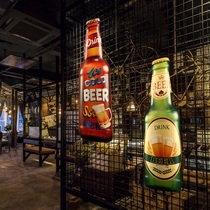 Creative beer bottle bar hotpot restaurant wall decoration hotel barbecue shop industrial breeze bar retro personality pendant
