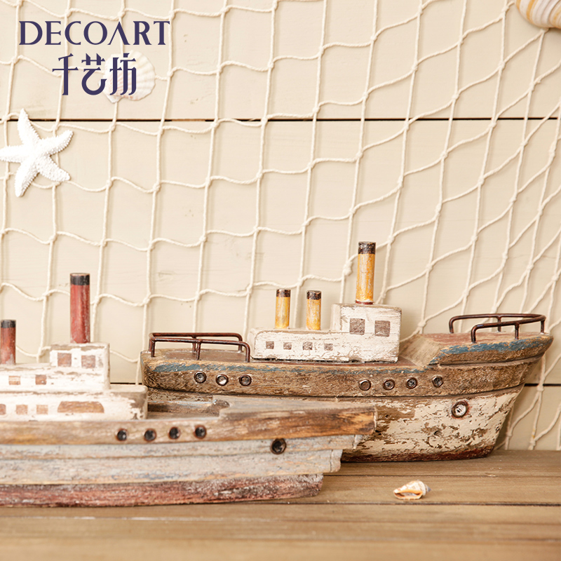 American Home Decoration Furnishing Solid Wood as Handicraft Gift for Old Ship Pass Decoration, Desk Office and Studio