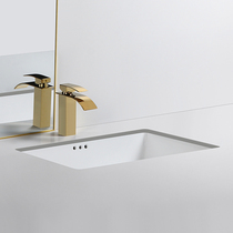 Light extravagance rectangular flat bottom basin embedded ceramic wash basin single basin 24 inch 22 inch 17 inch