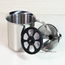 JIMISI Milk Maker Stainless Steel Monolayer Manual Milk Bubblemaker Coffee Milk Bubble Cup 400ml
