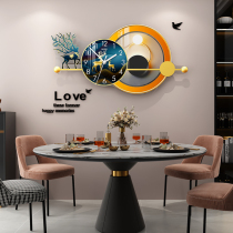  Net red light luxury watch wall clock living room household fashion modern simple creative clock wall hanging atmospheric art decoration
