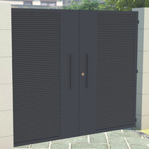 Wrought iron entry Villa courtyard gate rural outdoor yard door New Chinese anti-theft fence Zinc steel customization