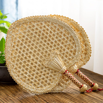 Hand woven fan old style large bushel summer mosquito repellent plantain wheat straw choreography children with a classical Chinese wind