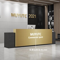 Custom company front desk reception desk big gas beauty salon hair salon bar table Clothing store cash register Hotel simple
