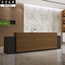 Company front desk Reception desk Education and training institutions consulting counter Bed and breakfast hotel bar cashier Solid wood simple