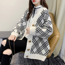 Pregnant women sweater autumn 2021 lazy loose long Model mid-pregnancy autumn winter long sleeve cardigan sweater