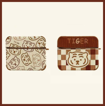 Khaki simple Tiger for airpods Protective case airpodspro3 generation Apple headset protective cover