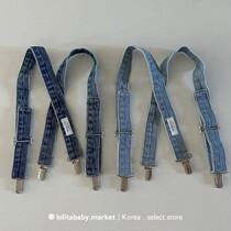▲Lori baby) Korean childrens wear Bonito 23 summer boys and girls detachable denim strap clip shoulder strap