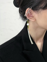 DARK CALLAN such as bamboos new Chinese ear hanging clip flow Su Bamboo knuckle hand for no earbuts sweet and cool green string bead jade