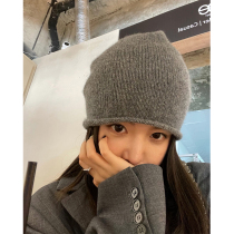 Cookadaily_with a whole autumn and winter woven full cashmere wool hat Joker knitted casual hat
